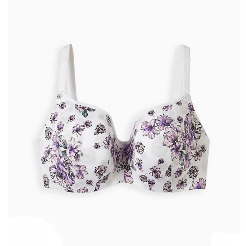 Torrid Full-Coverage Balconette Lightly Lined 360° Back Smoothing Bra 42D NWT